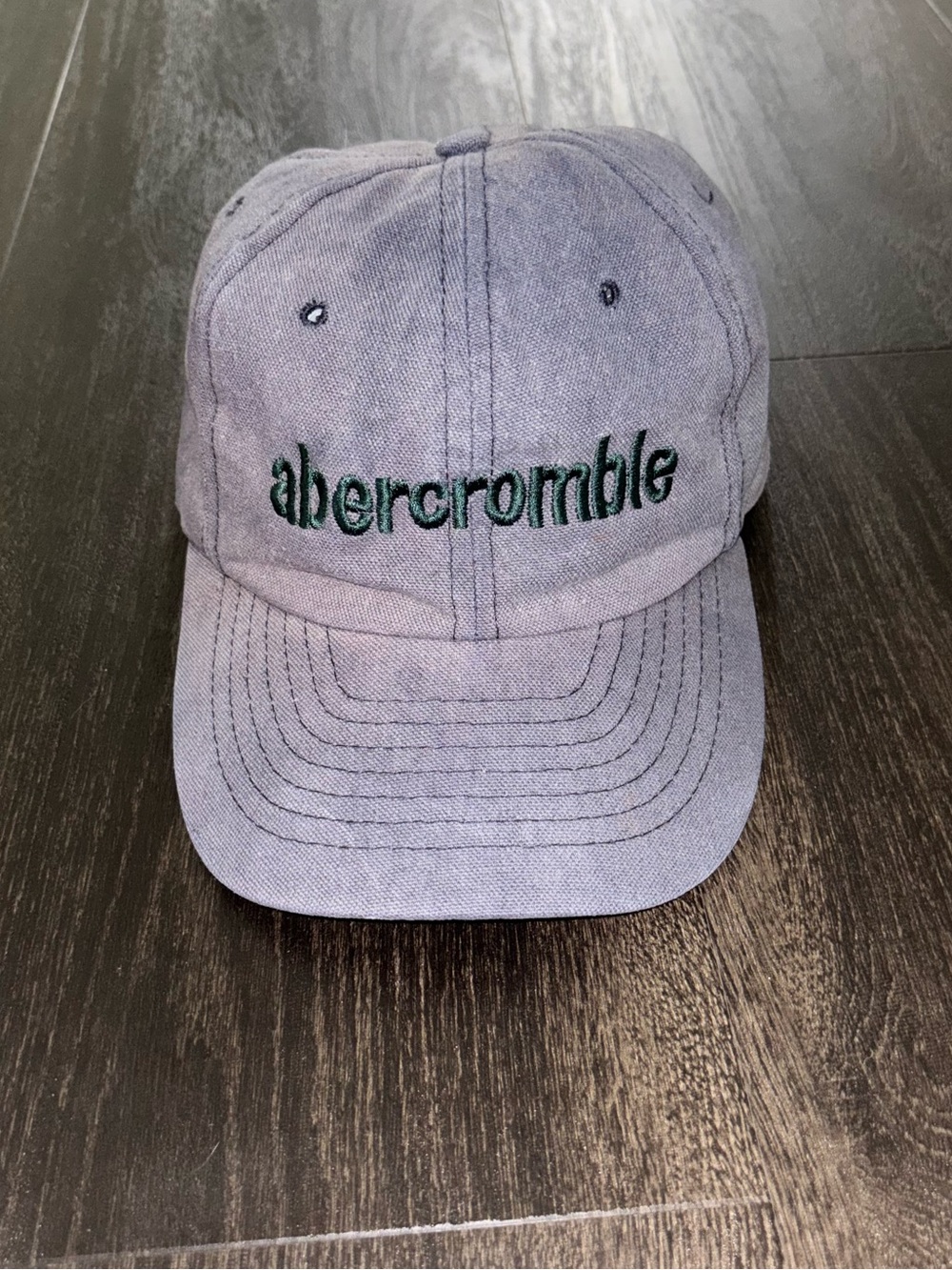 VTG Abercrombie & Fitch Hat Baseball Cap Distressed  Leather Strapback New York